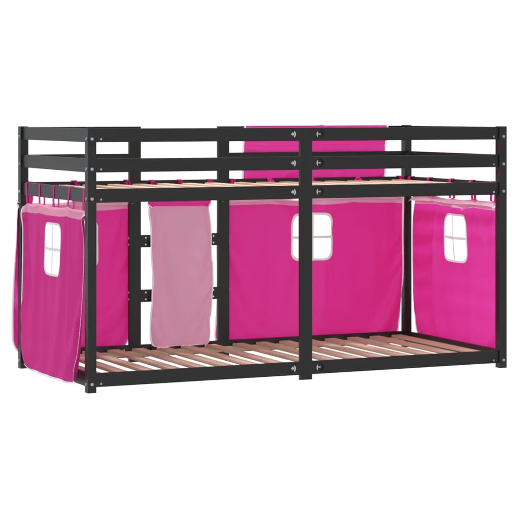 vidaXL Bunk Bed without Mattress Pink 90x190 cm Single Solid Wood Pine