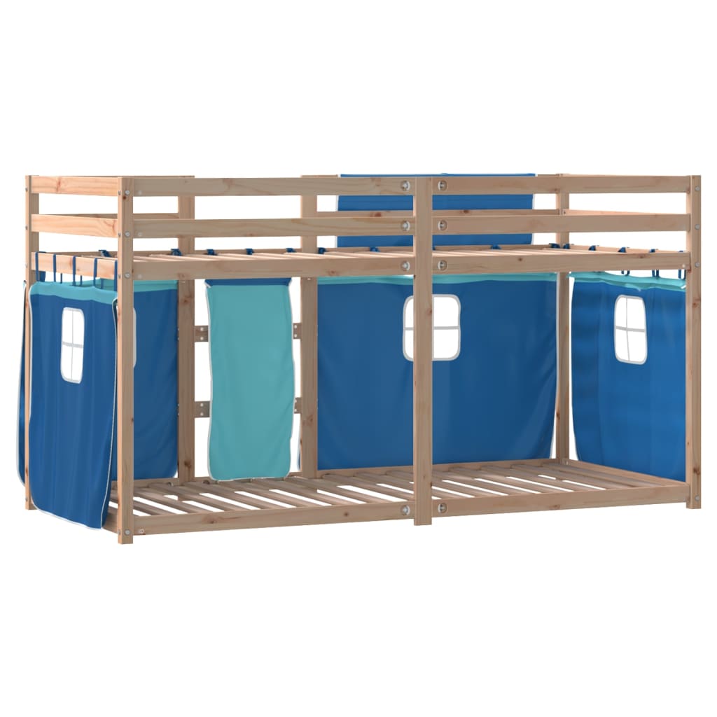 vidaXL Bunk Bed without Mattress Blue 90x200 cm Solid Wood Pine