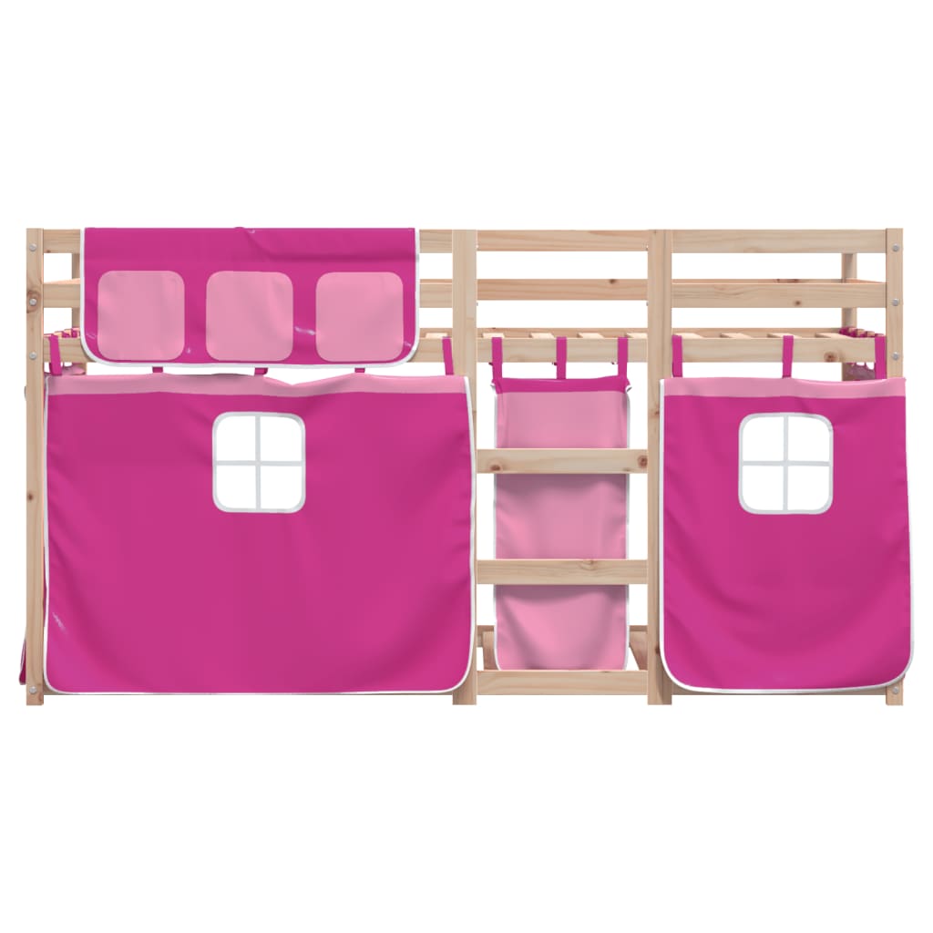 vidaXL Bunk Bed without Mattress Pink 80x200 cm Solid Wood Pine