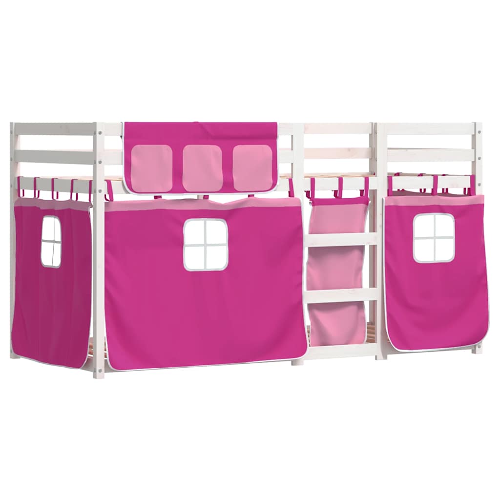Bunk Bed without Mattress Pink 80x200 cm Solid Wood Pine