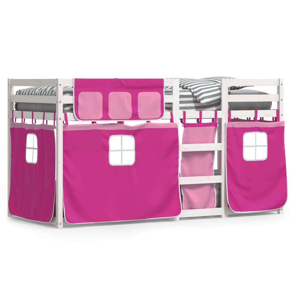 vidaXL Bunk Bed without Mattress Pink 90x190 cm Single Solid Wood Pine