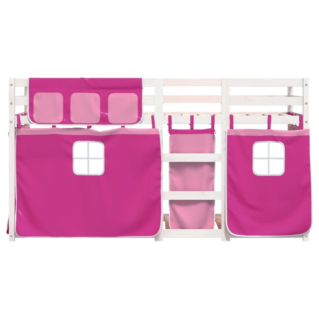 vidaXL Bunk Bed without Mattress Pink 90x190 cm Single Solid Wood Pine