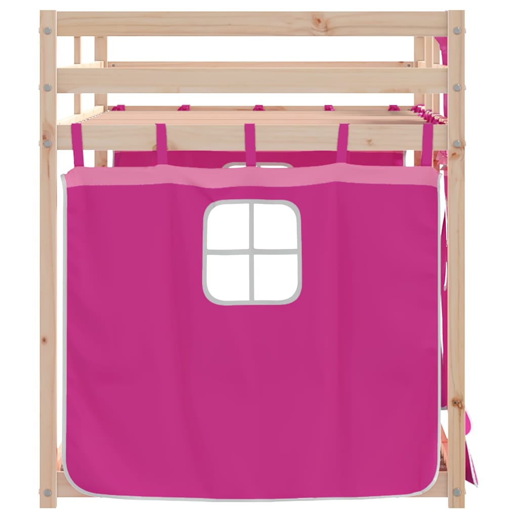 Bunk Bed without Mattress Pink 90x200 cm Solid Wood Pine