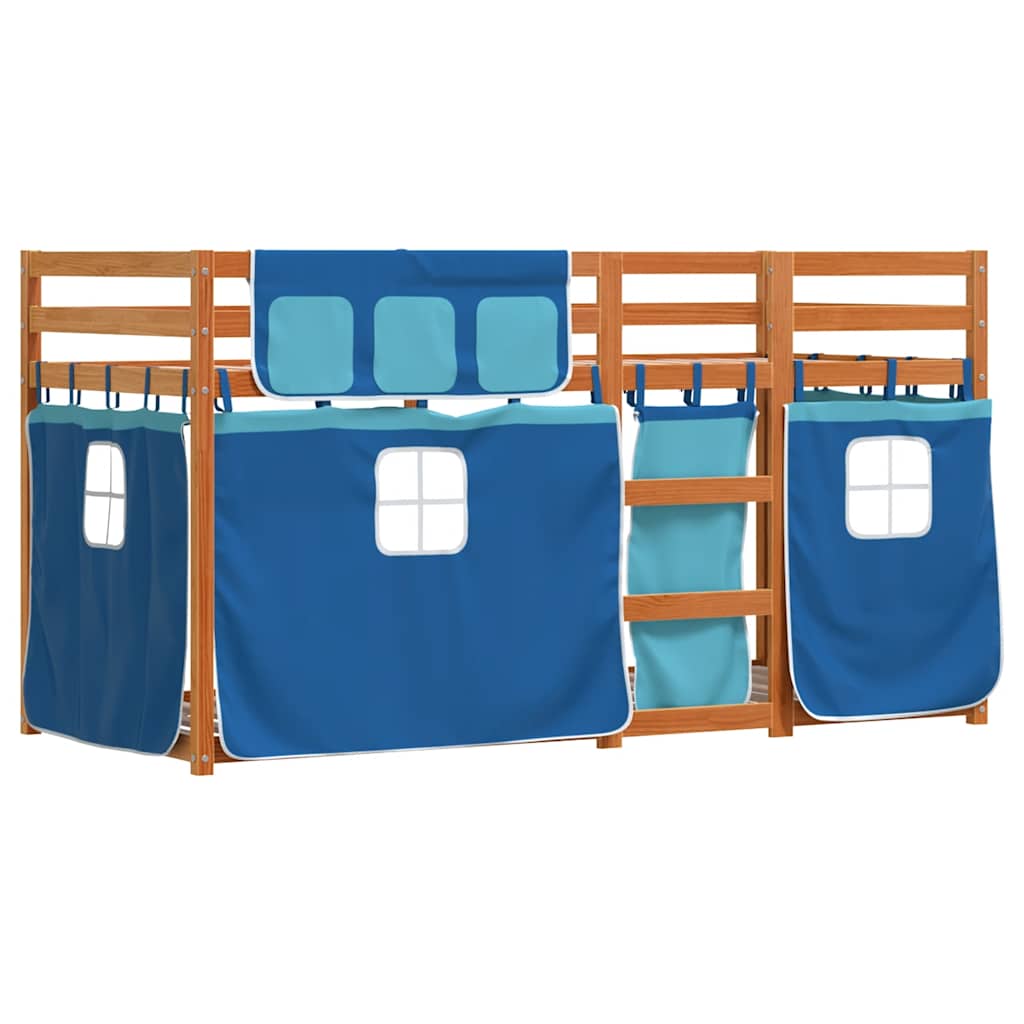 Bunk Bed without Mattress Blue 90x200 cm Solid Wood Pine
