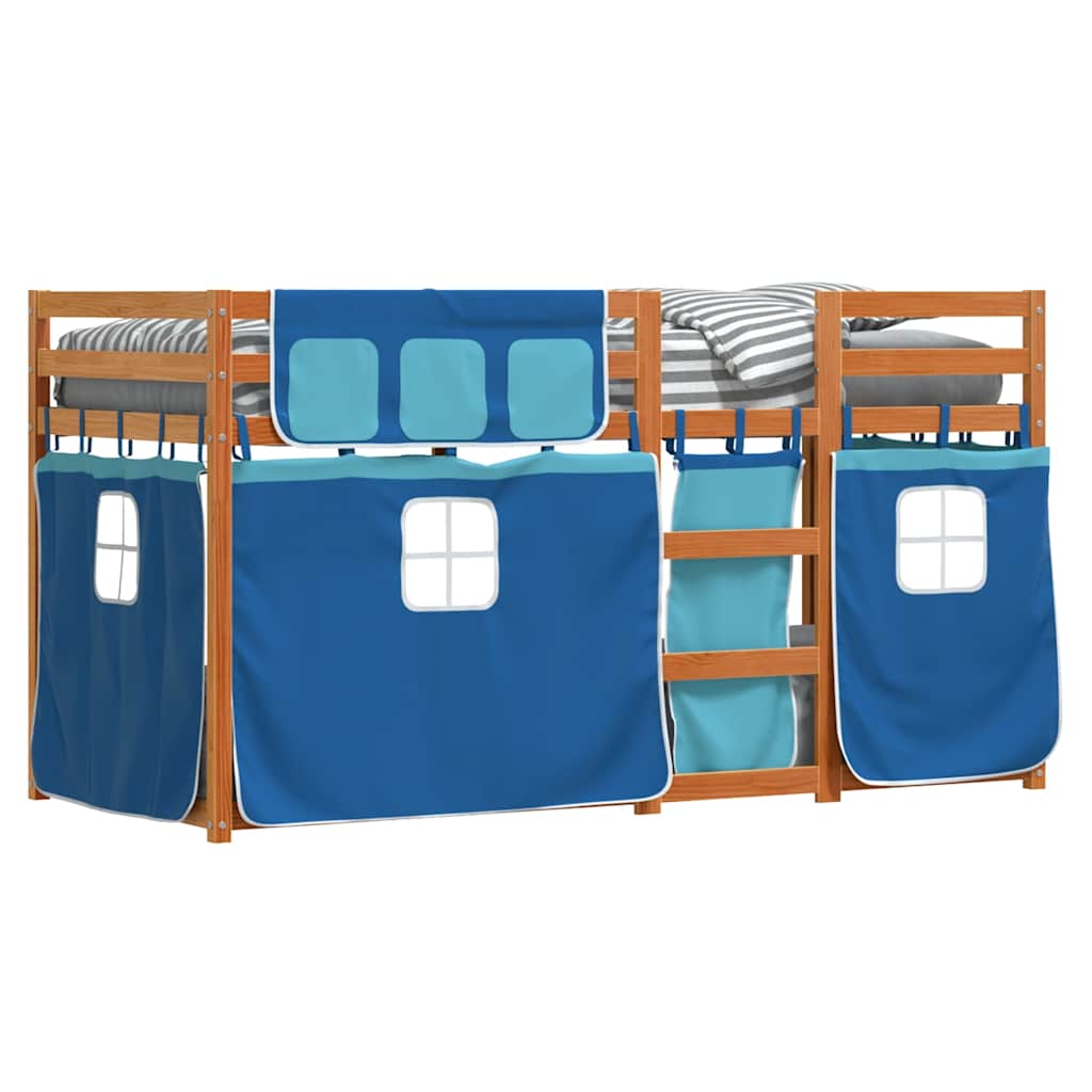 Bunk Bed without Mattress Blue 90x200 cm Solid Wood Pine