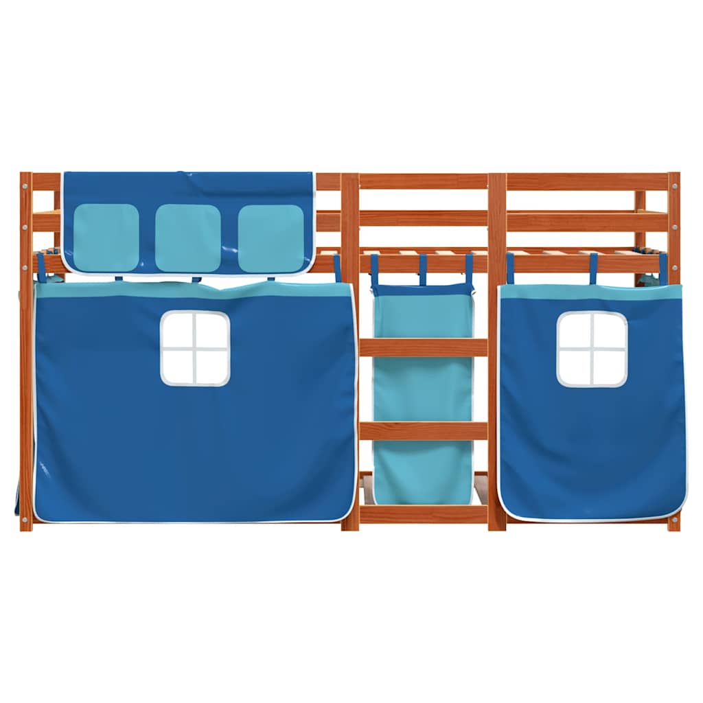 Bunk Bed without Mattress Blue 90x200 cm Solid Wood Pine