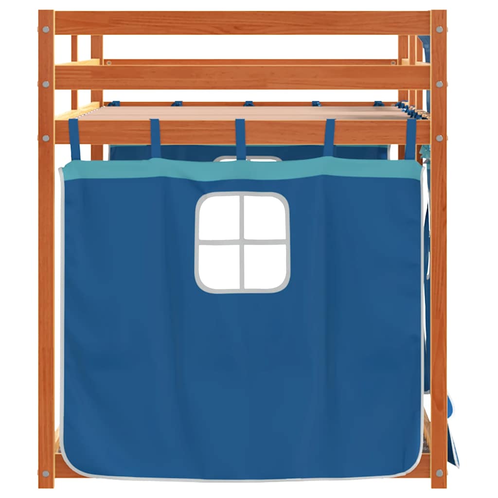 Bunk Bed without Mattress Blue 90x200 cm Solid Wood Pine
