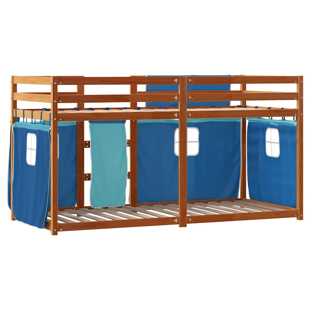 Bunk Bed without Mattress Blue 90x200 cm Solid Wood Pine