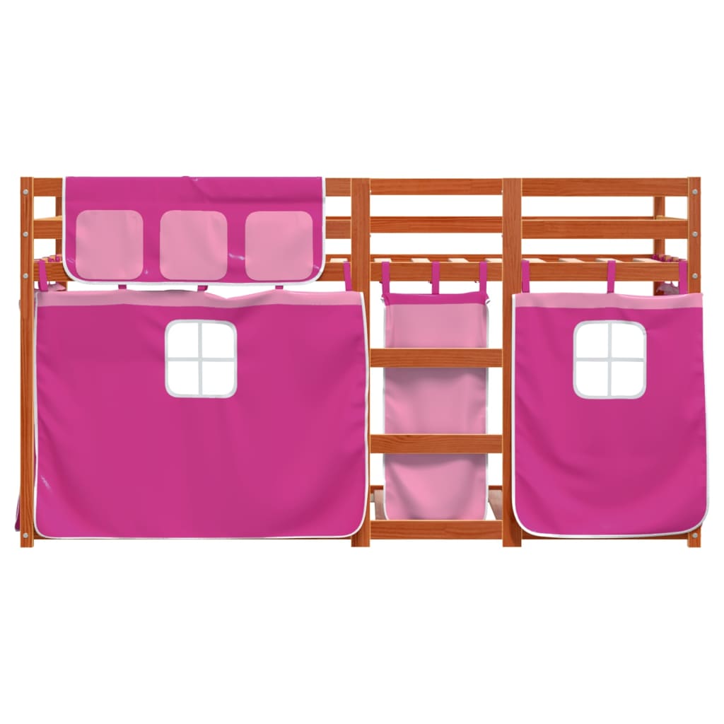 vidaXL Bunk Bed without Mattress Pink 90x200 cm Solid Wood Pine