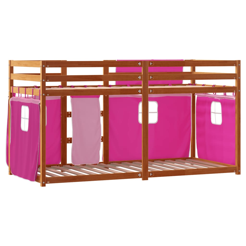 vidaXL Bunk Bed without Mattress Pink 90x200 cm Solid Wood Pine