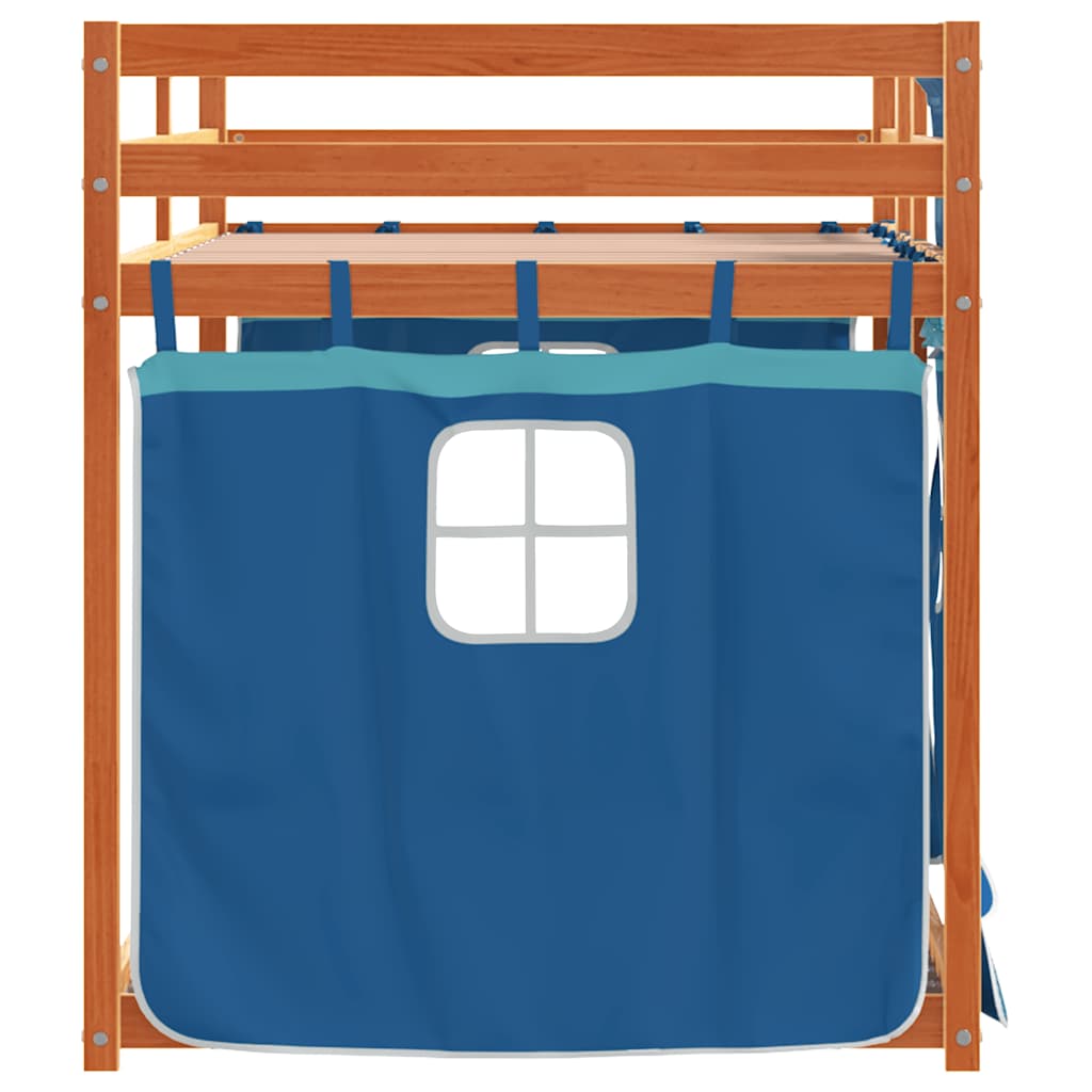 Bunk Bed without Mattress Blue 90x190 cm Single Solid Wood Pine