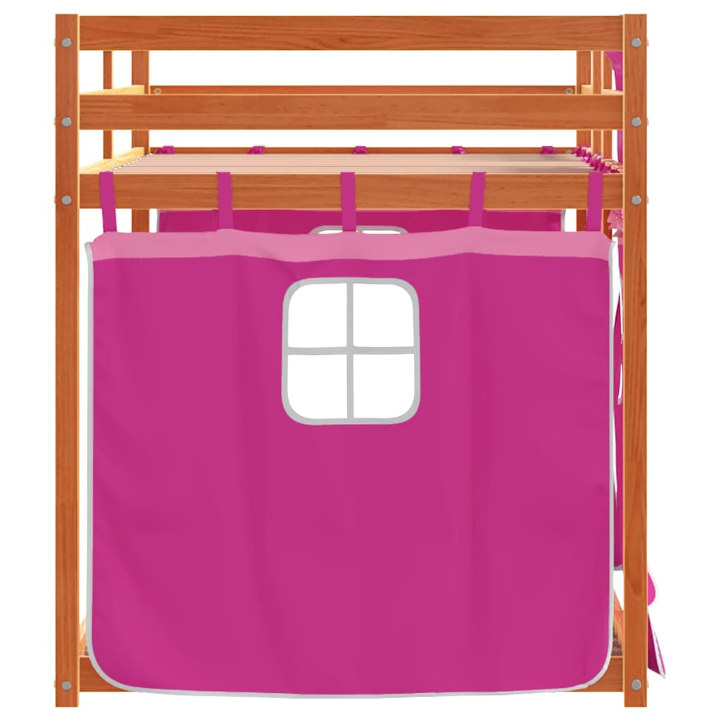 Bunk Bed without Mattress Pink 90x190 cm Single Solid Wood Pine
