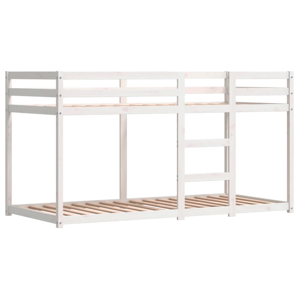 vidaXL Bunk Bed without Mattress White&Black 90x200 cm Solid Wood Pine