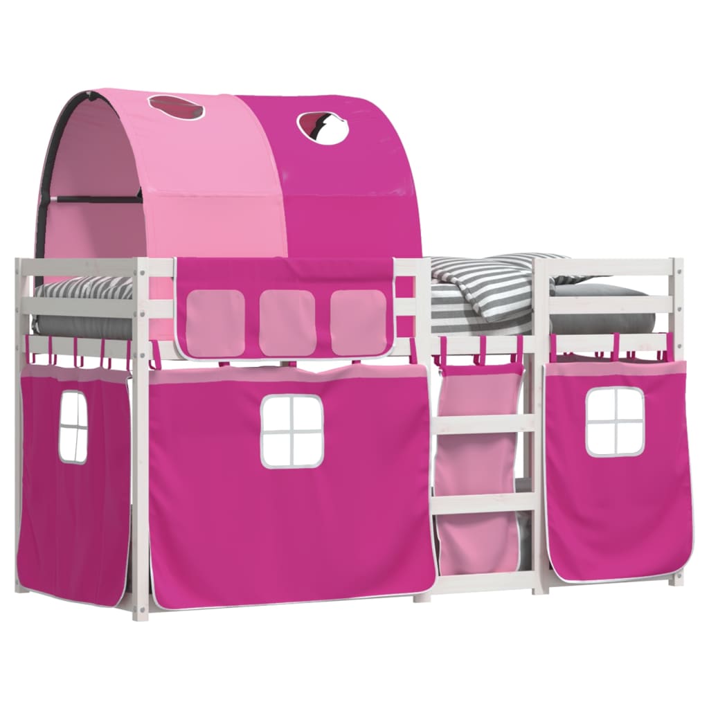 vidaXL Bunk Bed without Mattress Pink 90x200 cm Solid Wood Pine