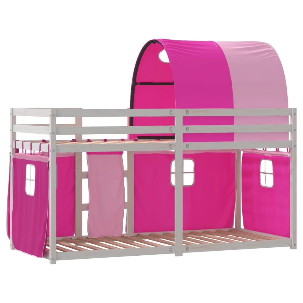 vidaXL Bunk Bed without Mattress Pink 90x200 cm Solid Wood Pine