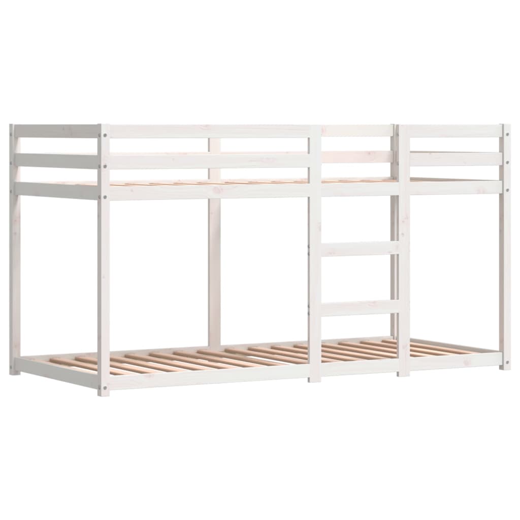 vidaXL Bunk Bed without Mattress White&Black 80x200 cm Solid Wood Pine