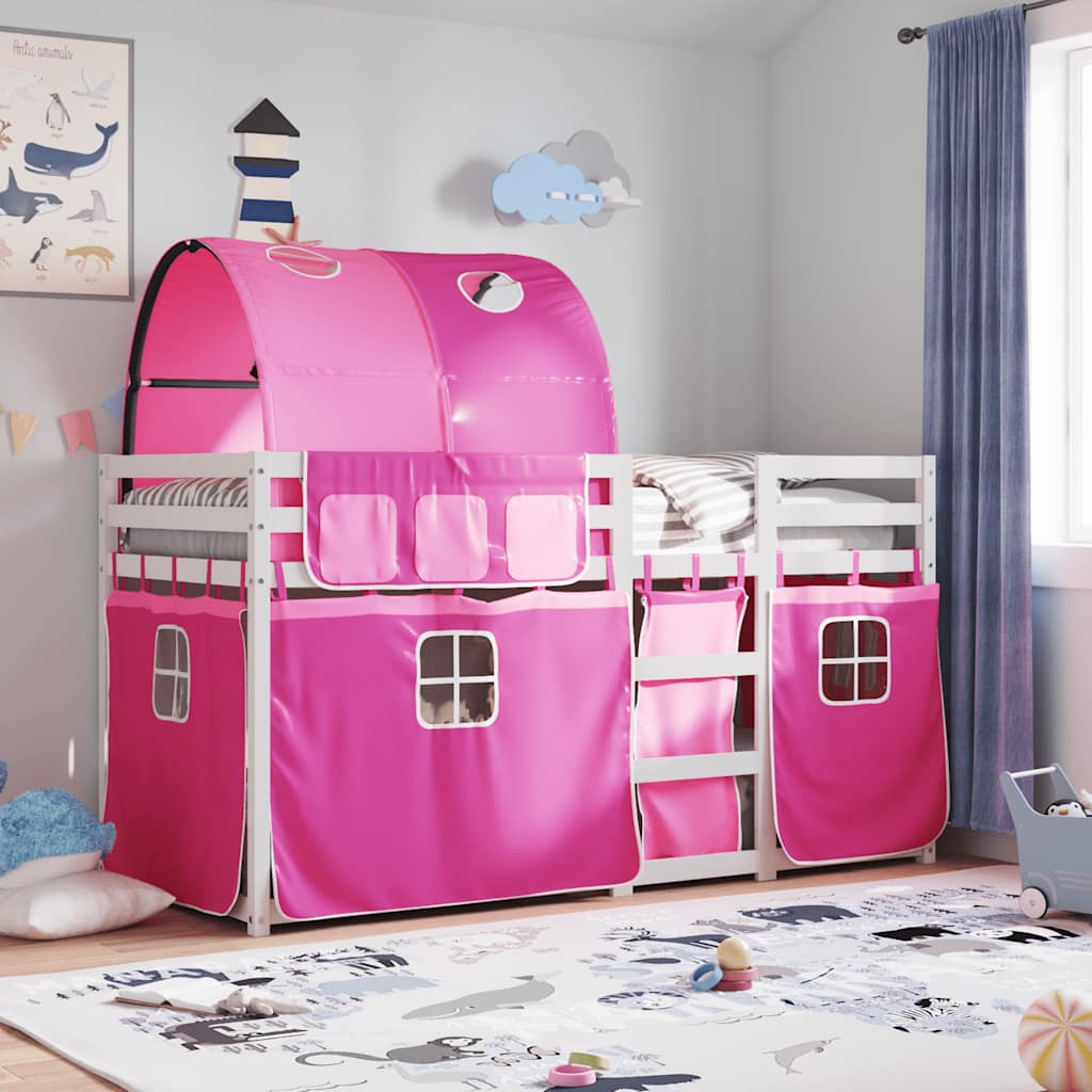 Bunk Bed without Mattress Pink 80x200 cm Solid Wood Pine