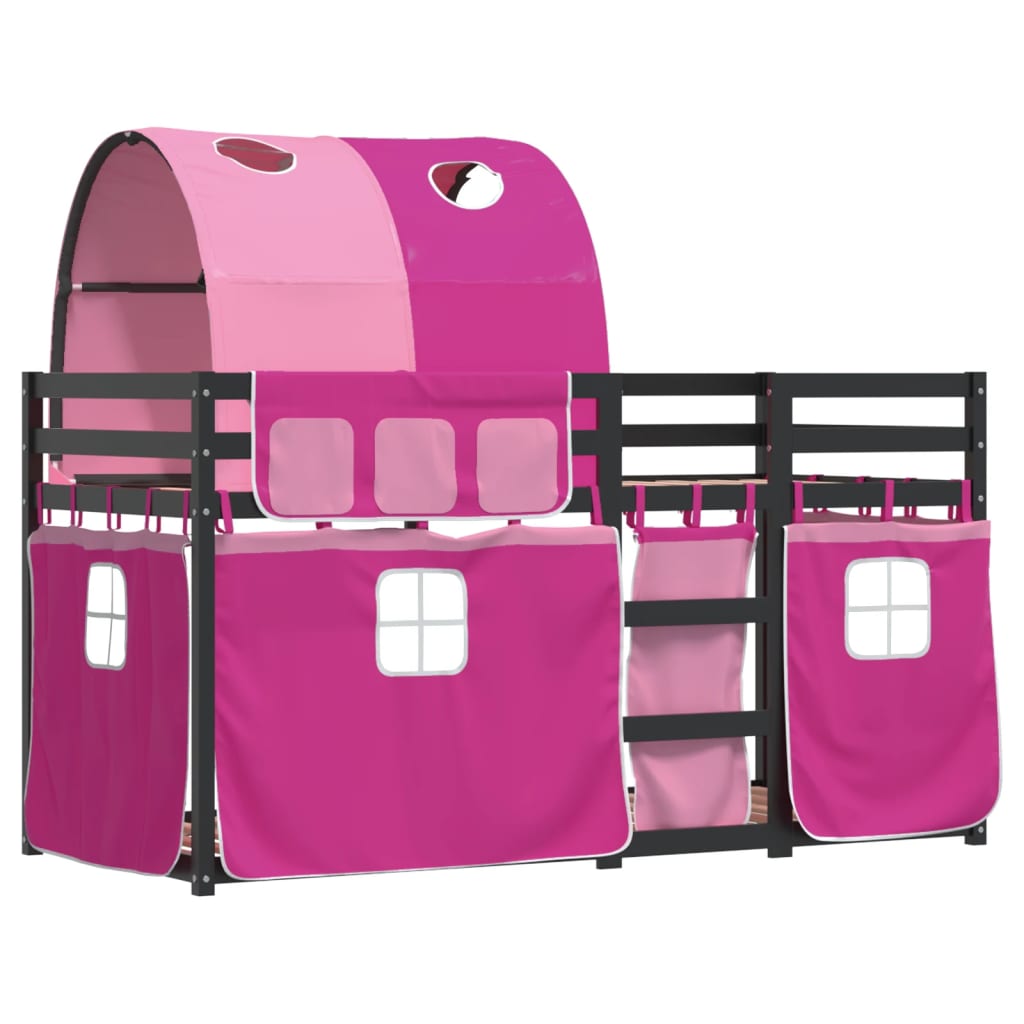 vidaXL Bunk Bed without Mattress Pink 80x200 cm Solid Wood Pine