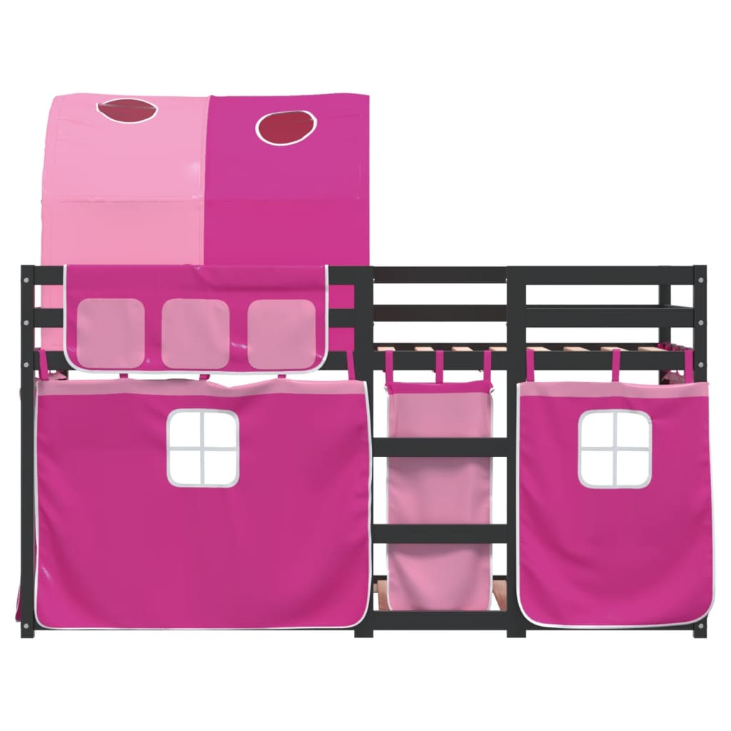 vidaXL Bunk Bed without Mattress Pink 80x200 cm Solid Wood Pine