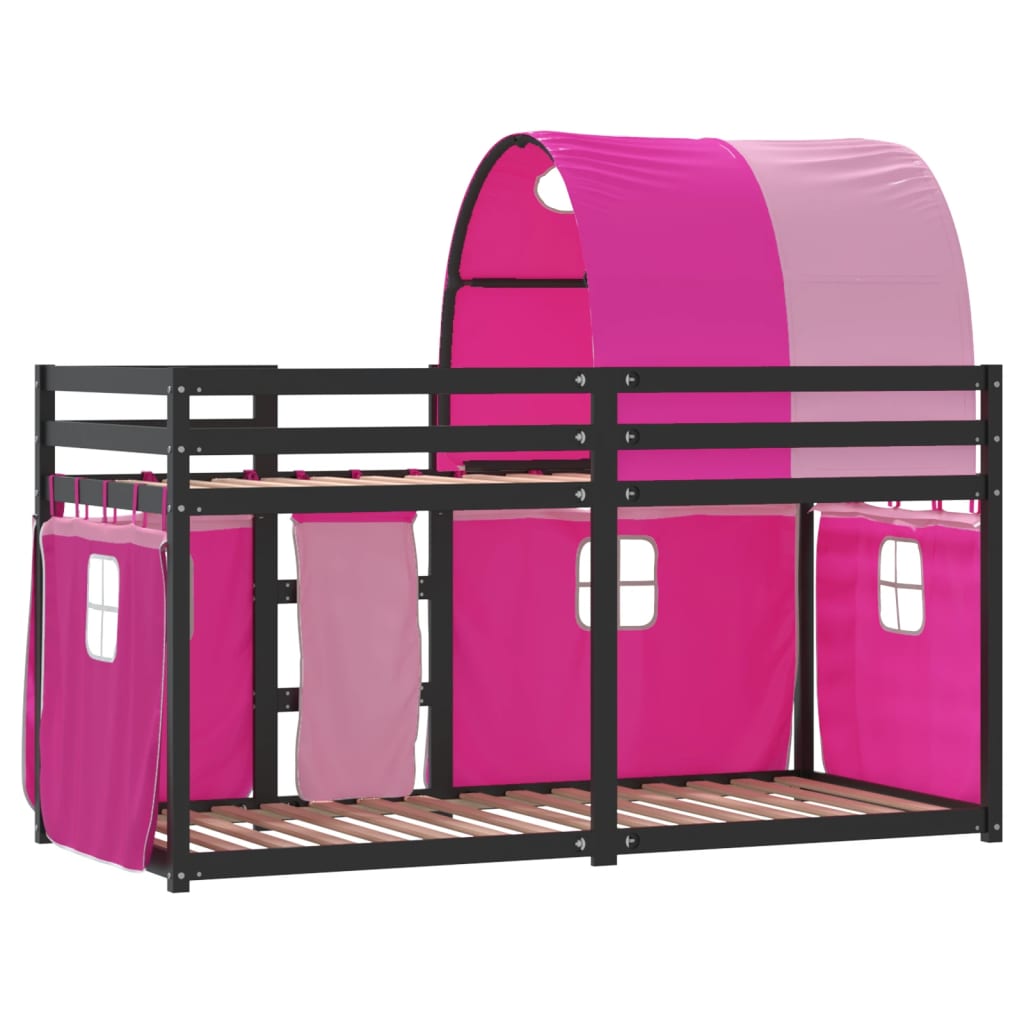 vidaXL Bunk Bed without Mattress Pink 80x200 cm Solid Wood Pine