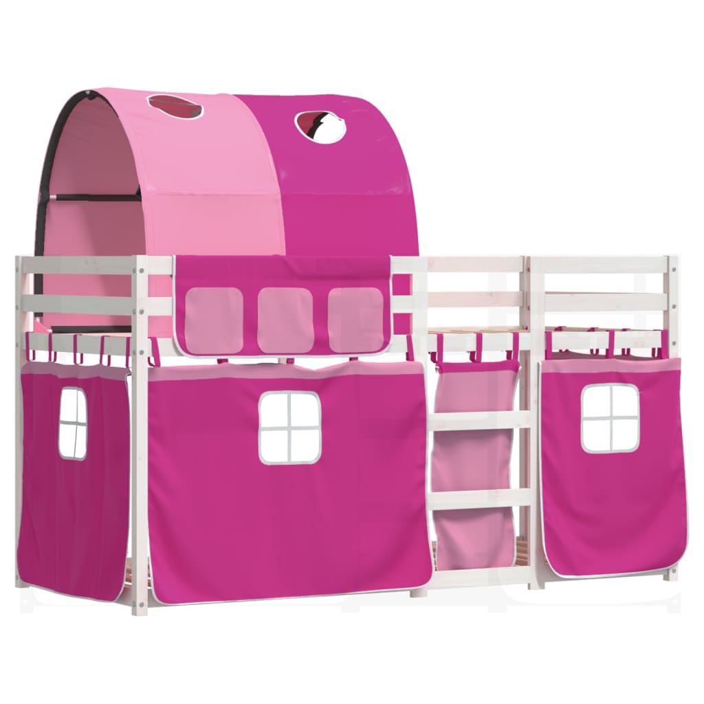 vidaXL Bunk Bed without Mattress Pink 90x200 cm Solid Wood Pine