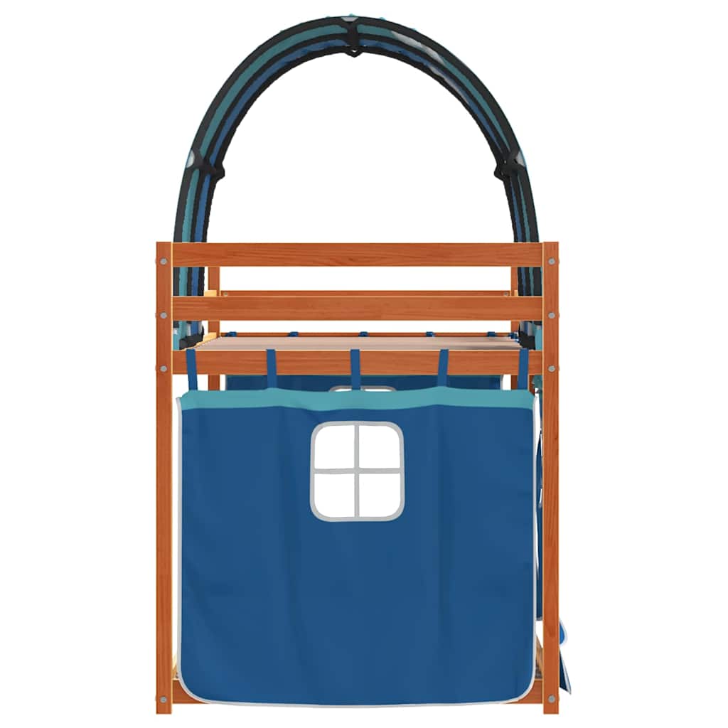 Bunk Bed without Mattress Blue 90x200 cm Solid Wood Pine