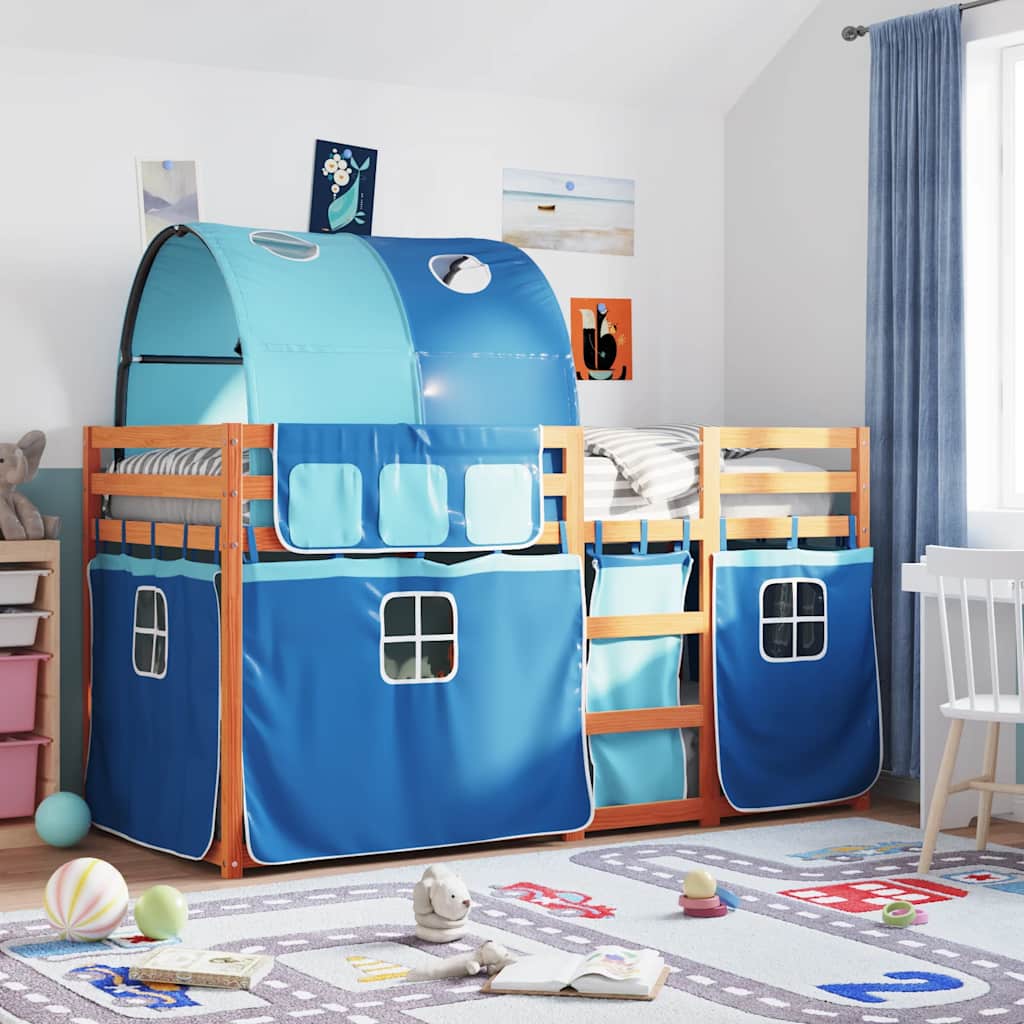 Bunk Bed without Mattress Blue 90x200 cm Solid Wood Pine