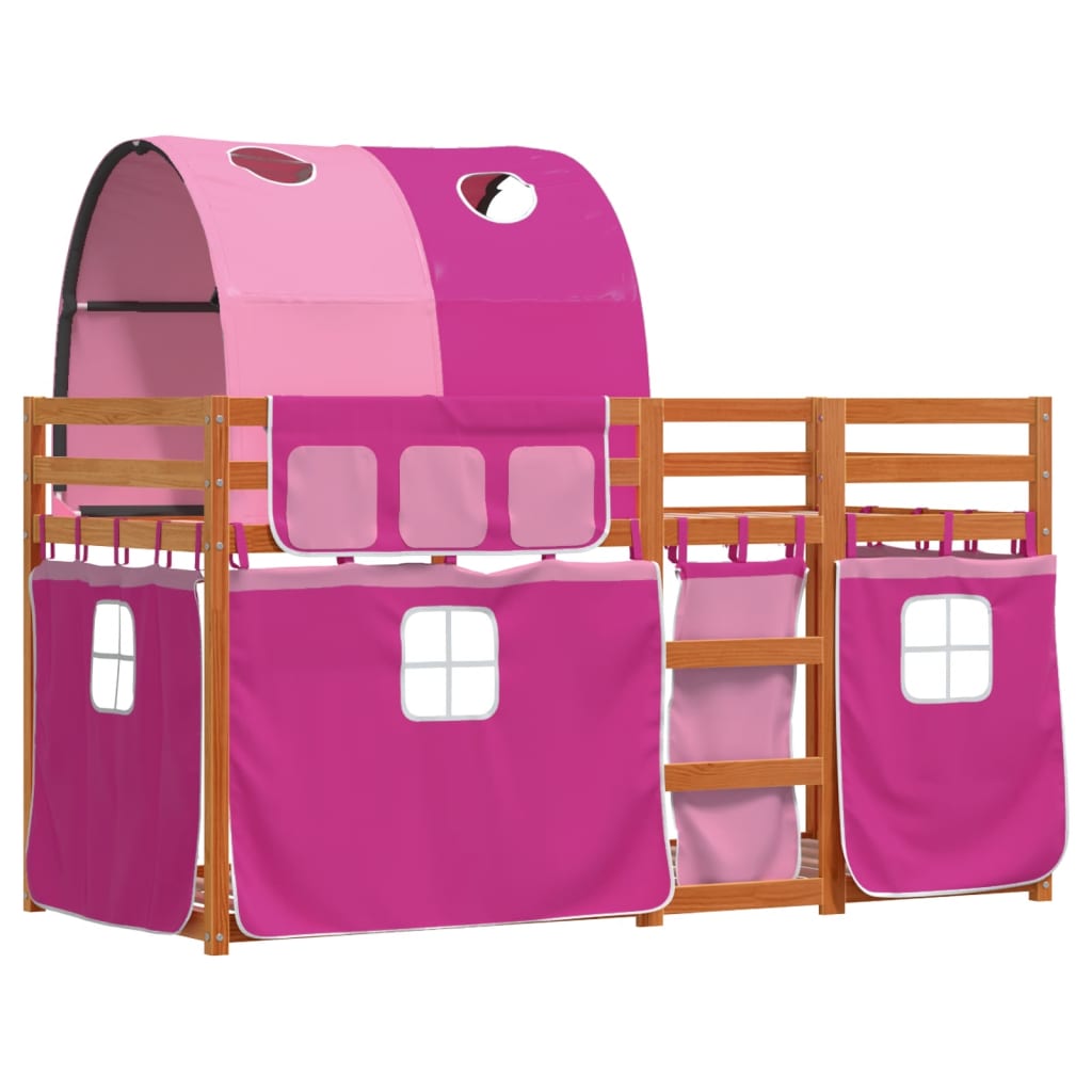 vidaXL Bunk Bed without Mattress Pink 90x200 cm Solid Wood Pine