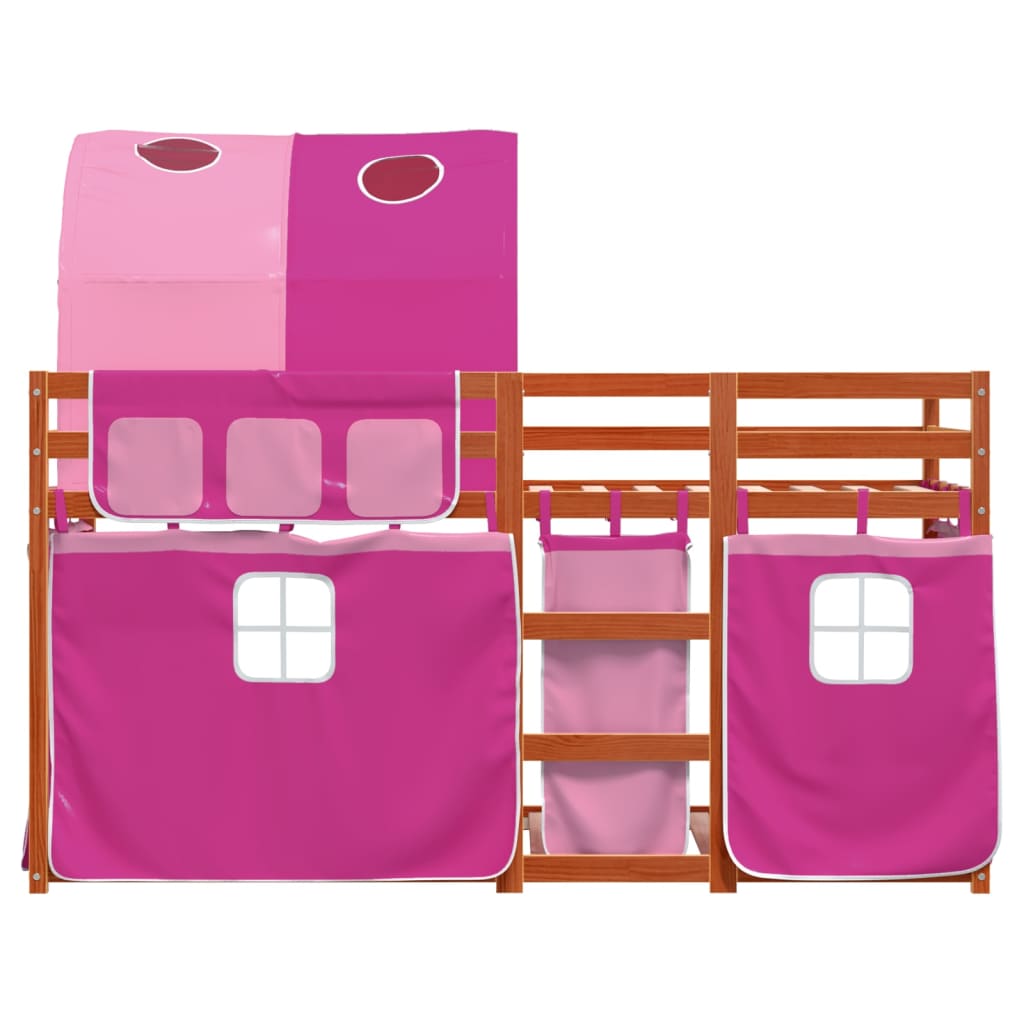 vidaXL Bunk Bed without Mattress Pink 90x200 cm Solid Wood Pine