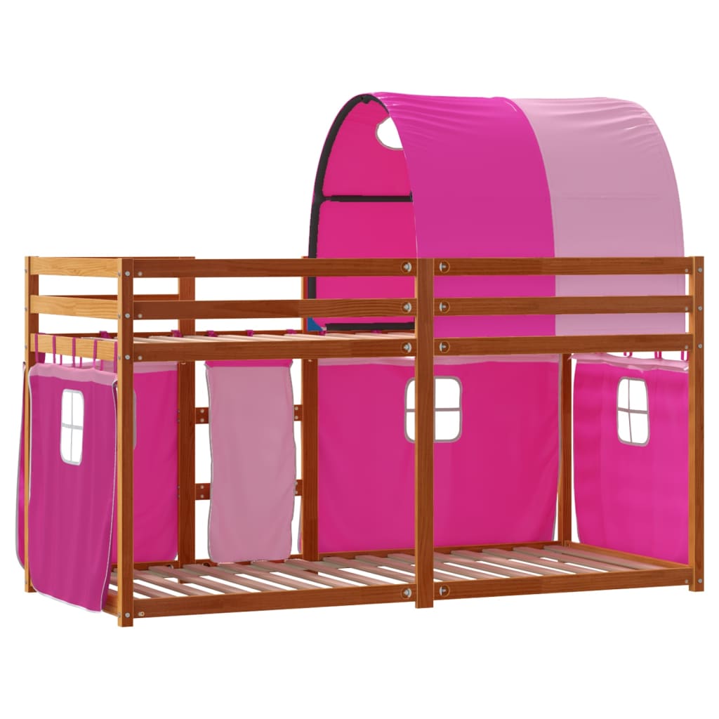 vidaXL Bunk Bed without Mattress Pink 90x200 cm Solid Wood Pine