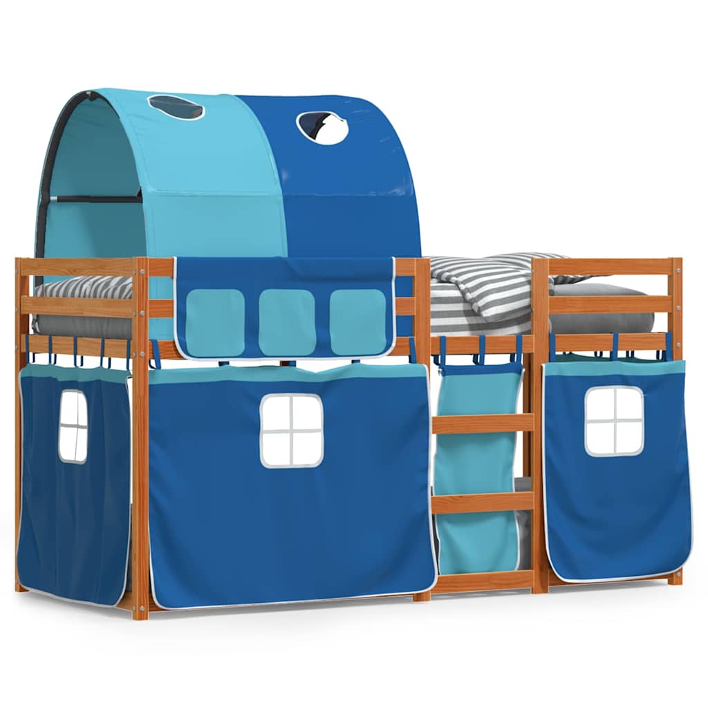 Bunk Bed without Mattress Blue 90x190 cm Single Solid Wood Pine