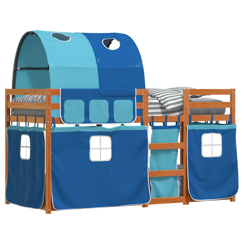 Bunk Bed without Mattress Blue 90x190 cm Single Solid Wood Pine