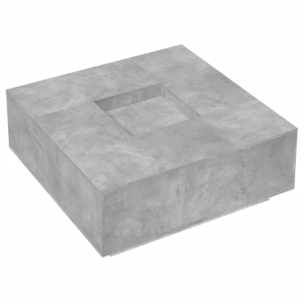Coffee Table Concrete Grey 100x100x40 cm Engineered Wood