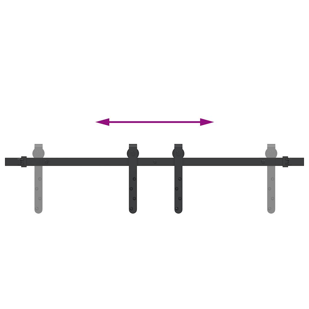 Sliding Cabinet Door Kit 91 cm Carbon Steel