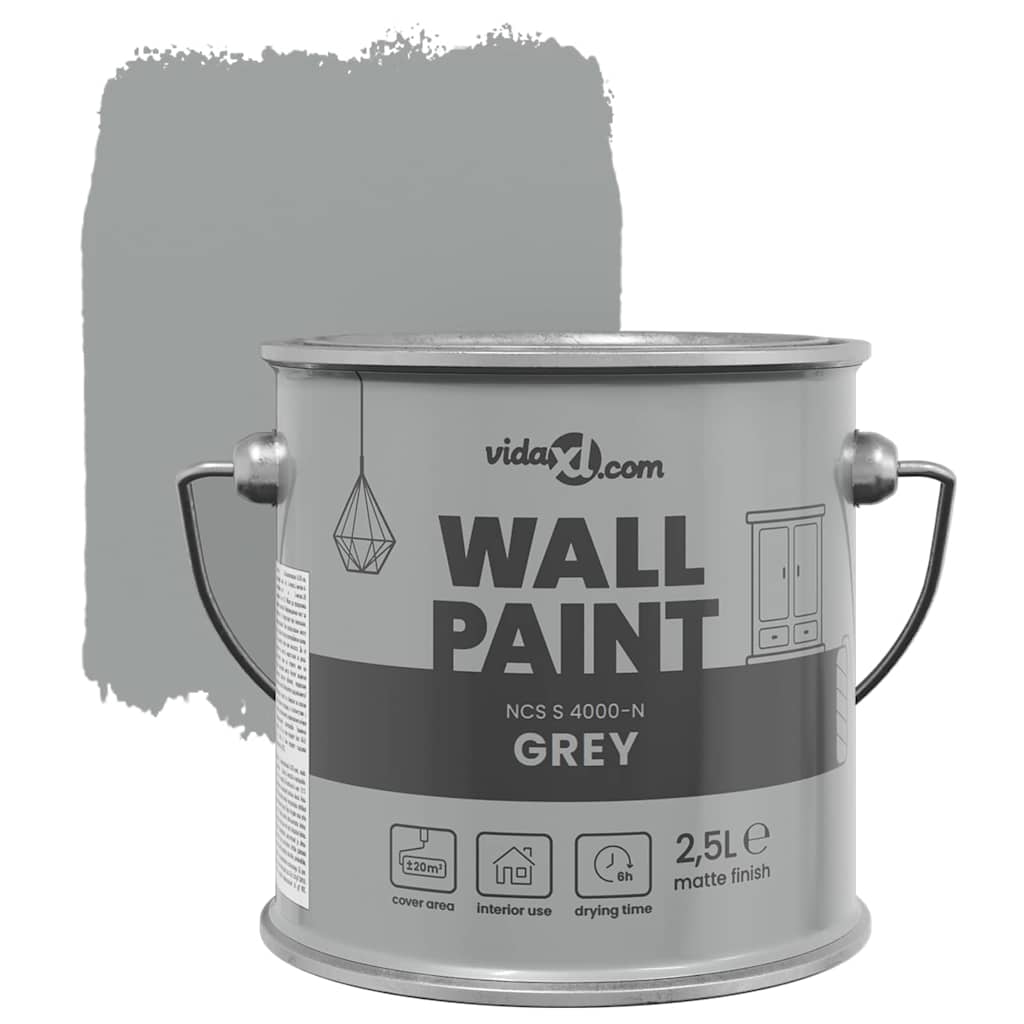 Wall Paint Grey 2.5 L Wall Print
