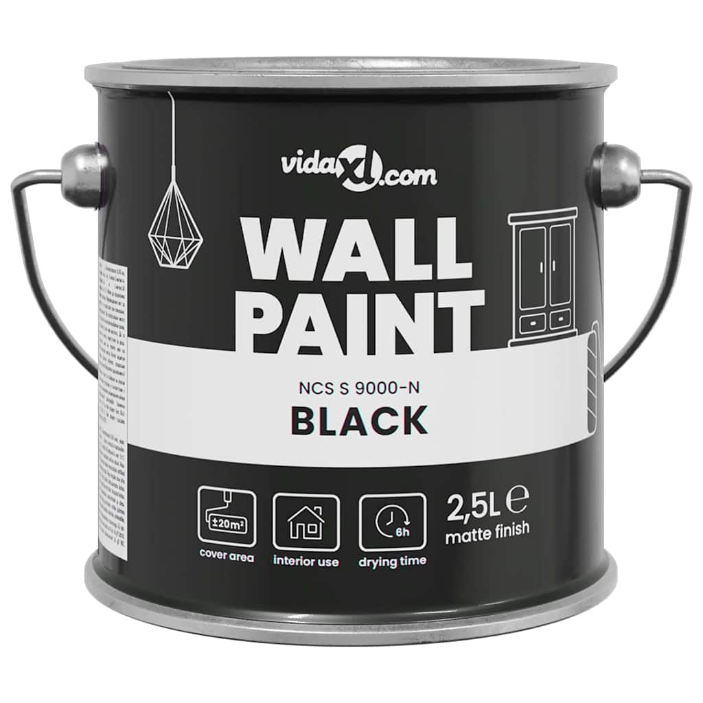Wall Paint Black 2.5 L Wall Print