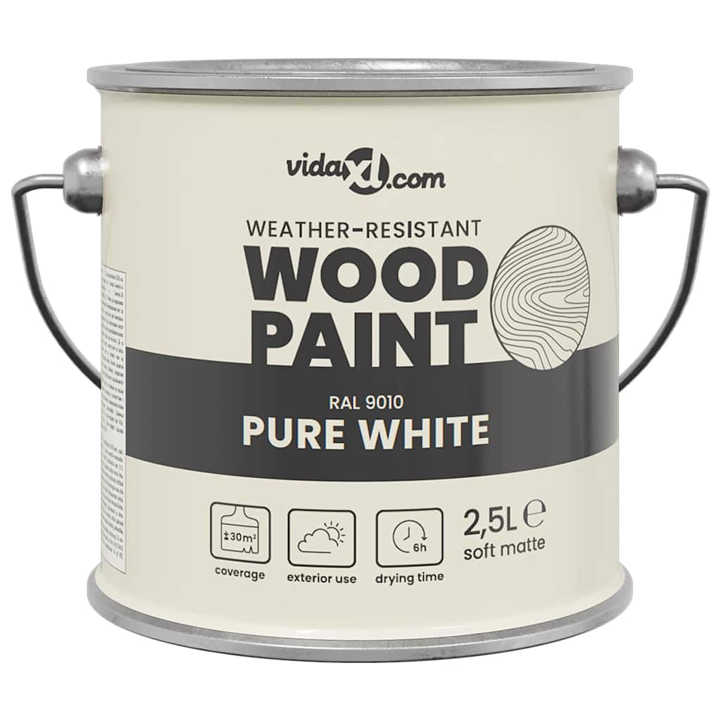 Wood Paint White 2.5 L Wall Print
