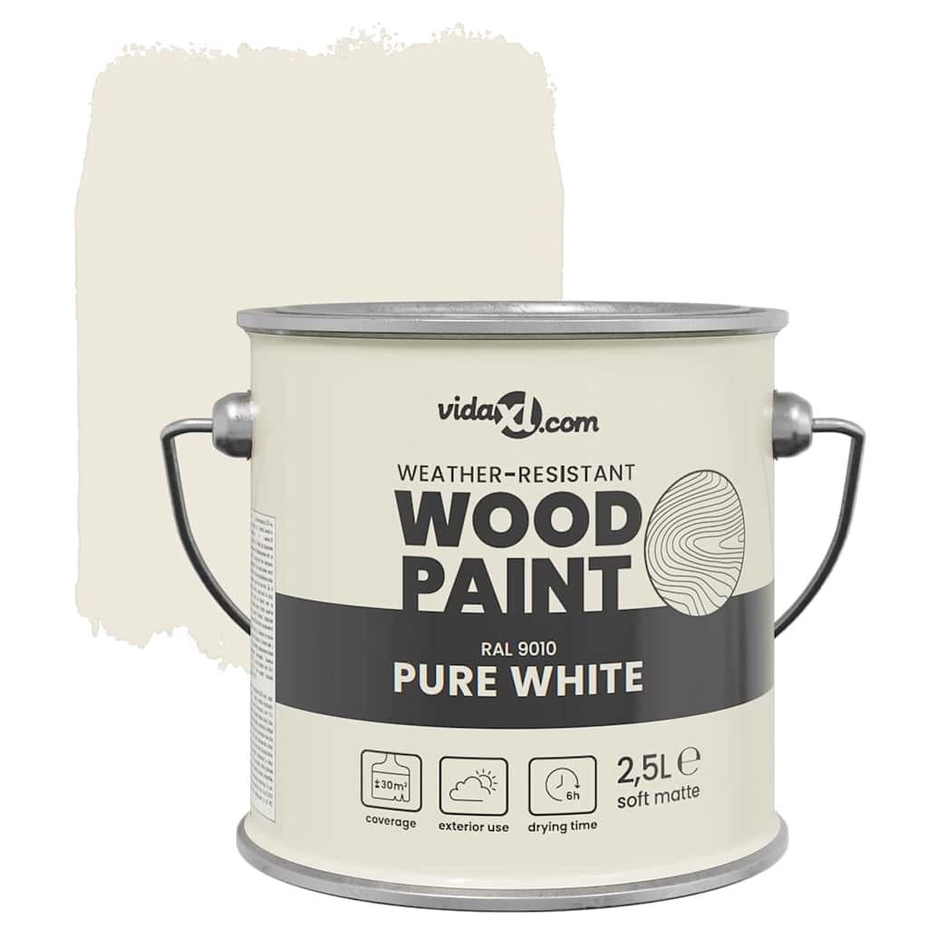 Wood Paint White 2.5 L Wall Print