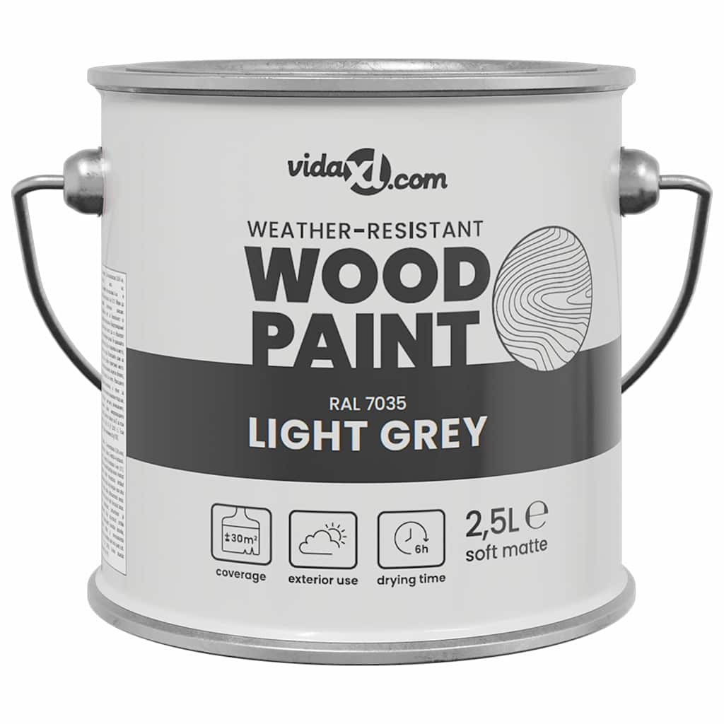 Wood Paint Grey 2.5 L Wall Print
