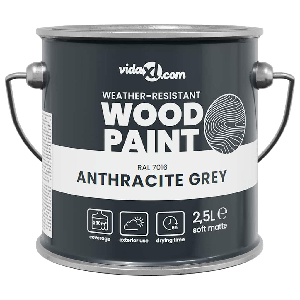 Wood Paint Grey 2.5 L Wall Print