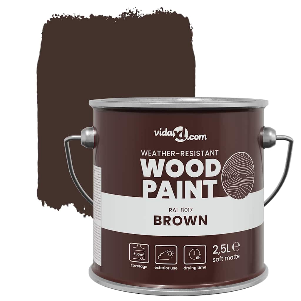 Wood Paint Brown 2.5 L Wall Print
