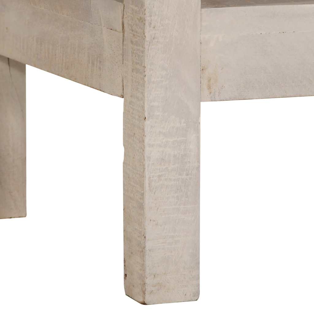 Console Table White 110x35x75 cm Solid Wood Mango