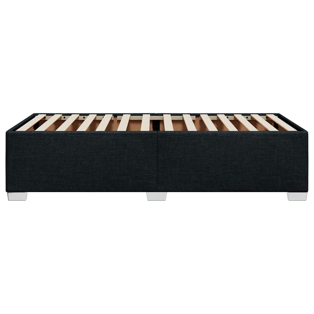 Bed Frame without Mattress Black Single Fabric