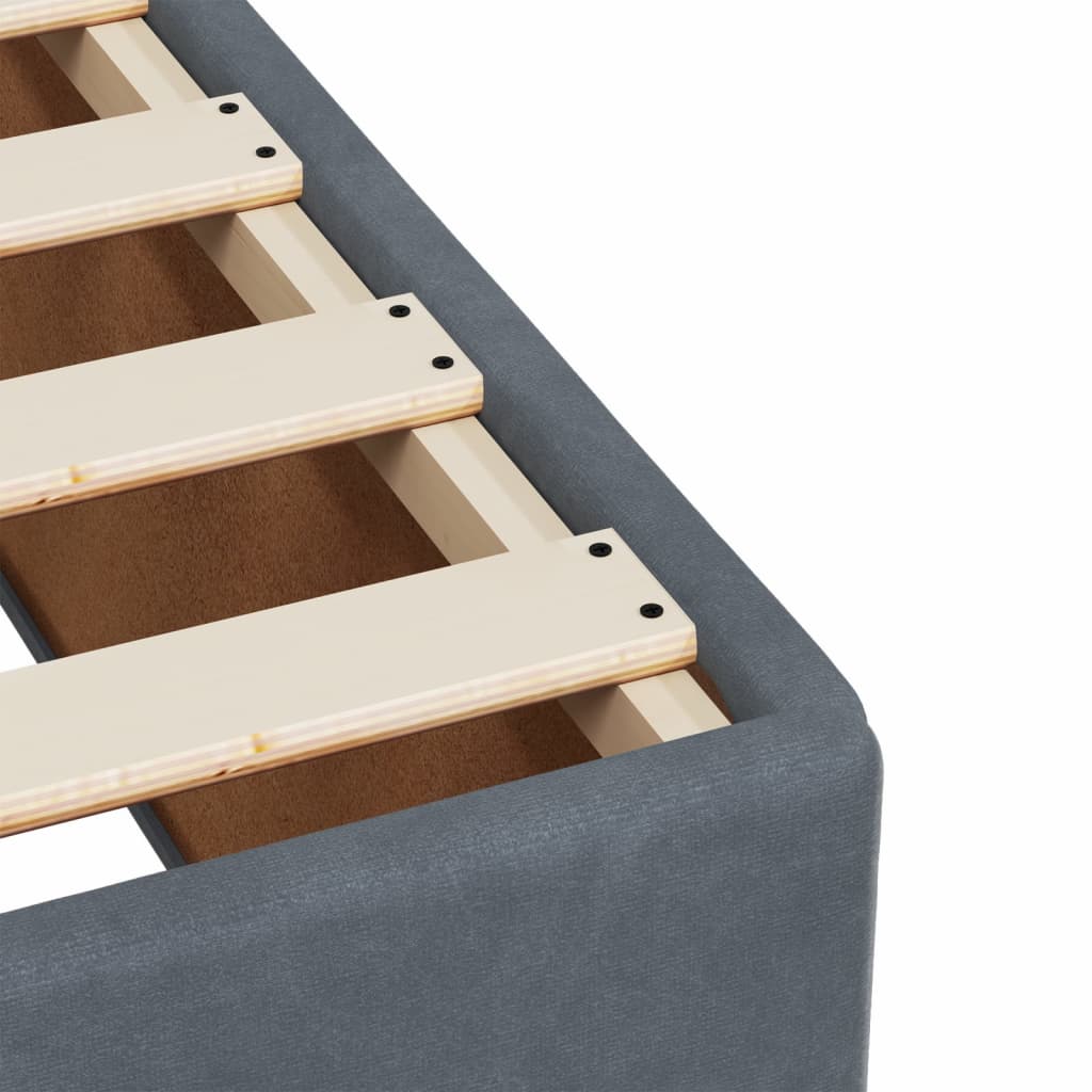 Bed Frame without Mattress Dark Grey 90x190 cm Single Velvet