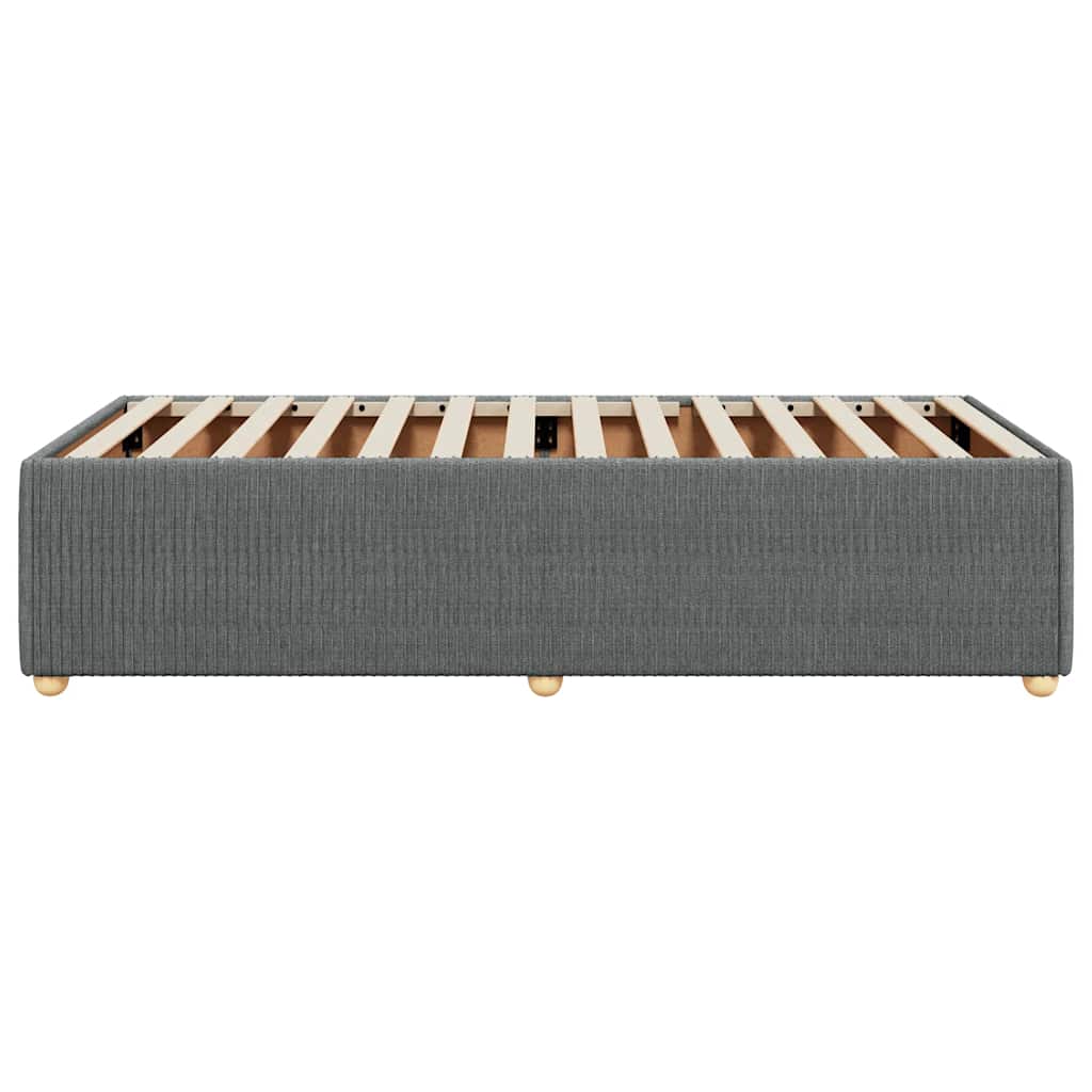 Bed Frame without Mattress Dark Grey Single Fabric