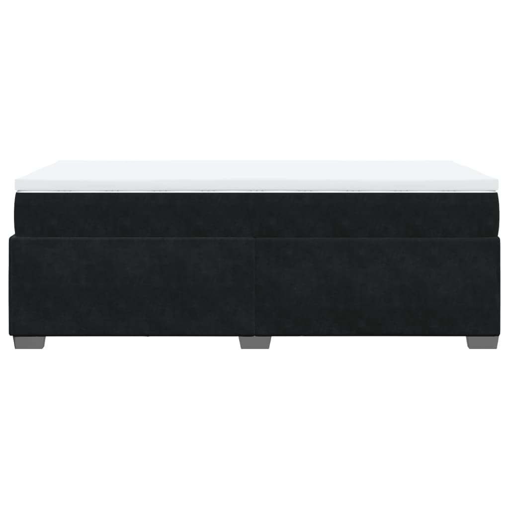 vidaXL Box Spring Bed with Mattress Black 90x200 cm Velvet