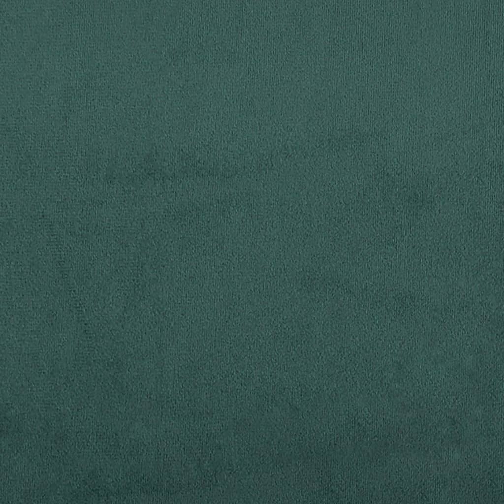 vidaXL Box Spring Bed with Mattress Dark Green 120x200 cm Velvet