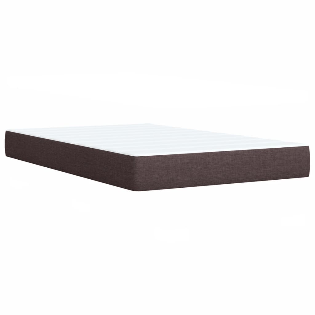 vidaXL Box Spring Bed with Mattress Dark Brown 90x200 cm Fabric