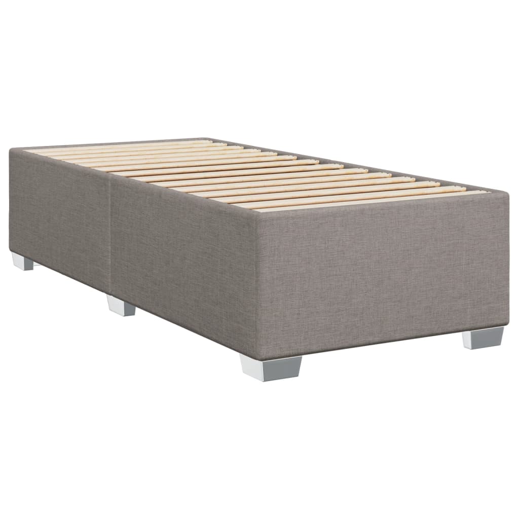 vidaXL Box Spring Bed with Mattress Taupe 90x200 cm Fabric