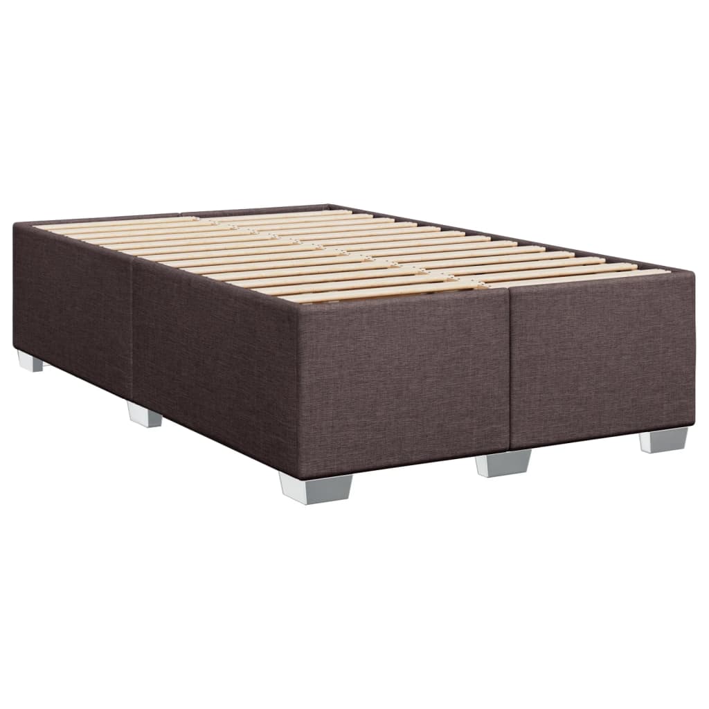 vidaXL Box Spring Bed with Mattress Dark Brown 100x200 cm Fabric